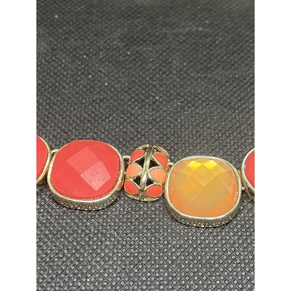 Anne Klein Coral Stone Collar Necklace - Picture 5 of 7